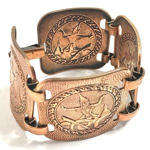 Exotic Cuff Bracelet Copper Dancers Link Bangle